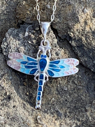 Cloisonne Enamel Dragonfly Necklace